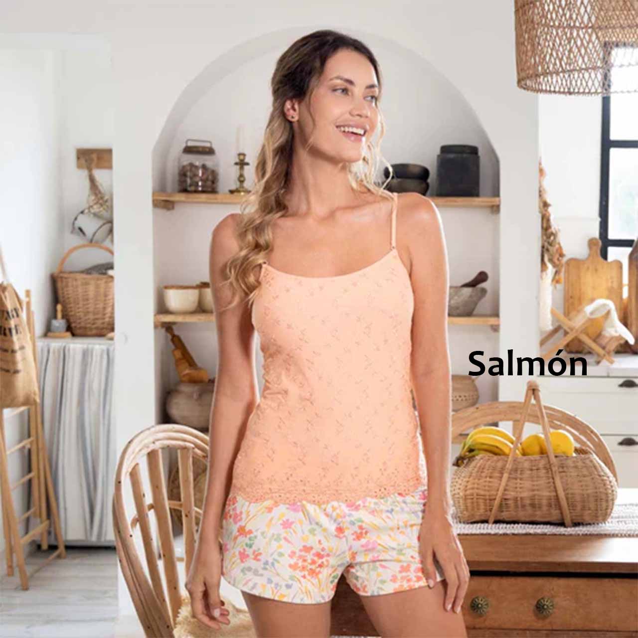 Camisilla en Lycra de Algodón con Broderie - Varios Colores